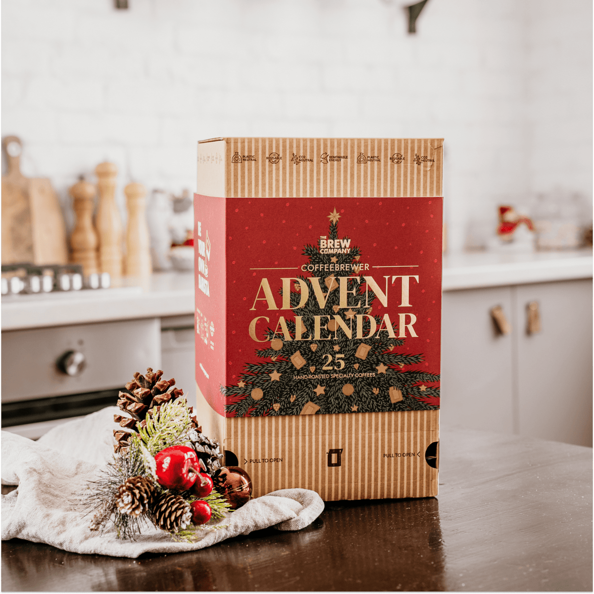 Festive Red Coffee Advent Calendar