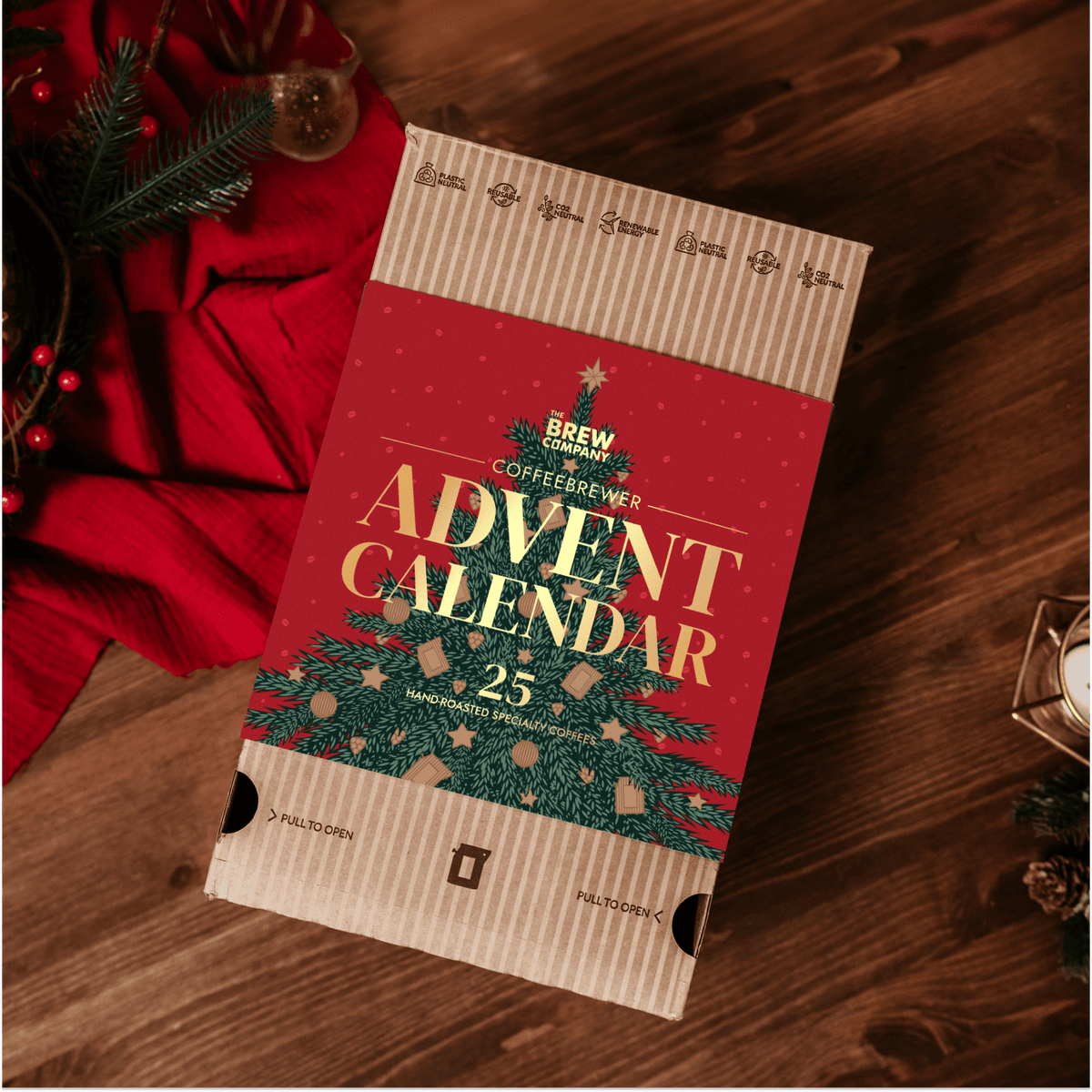 Festive Red Coffee Advent Calendar