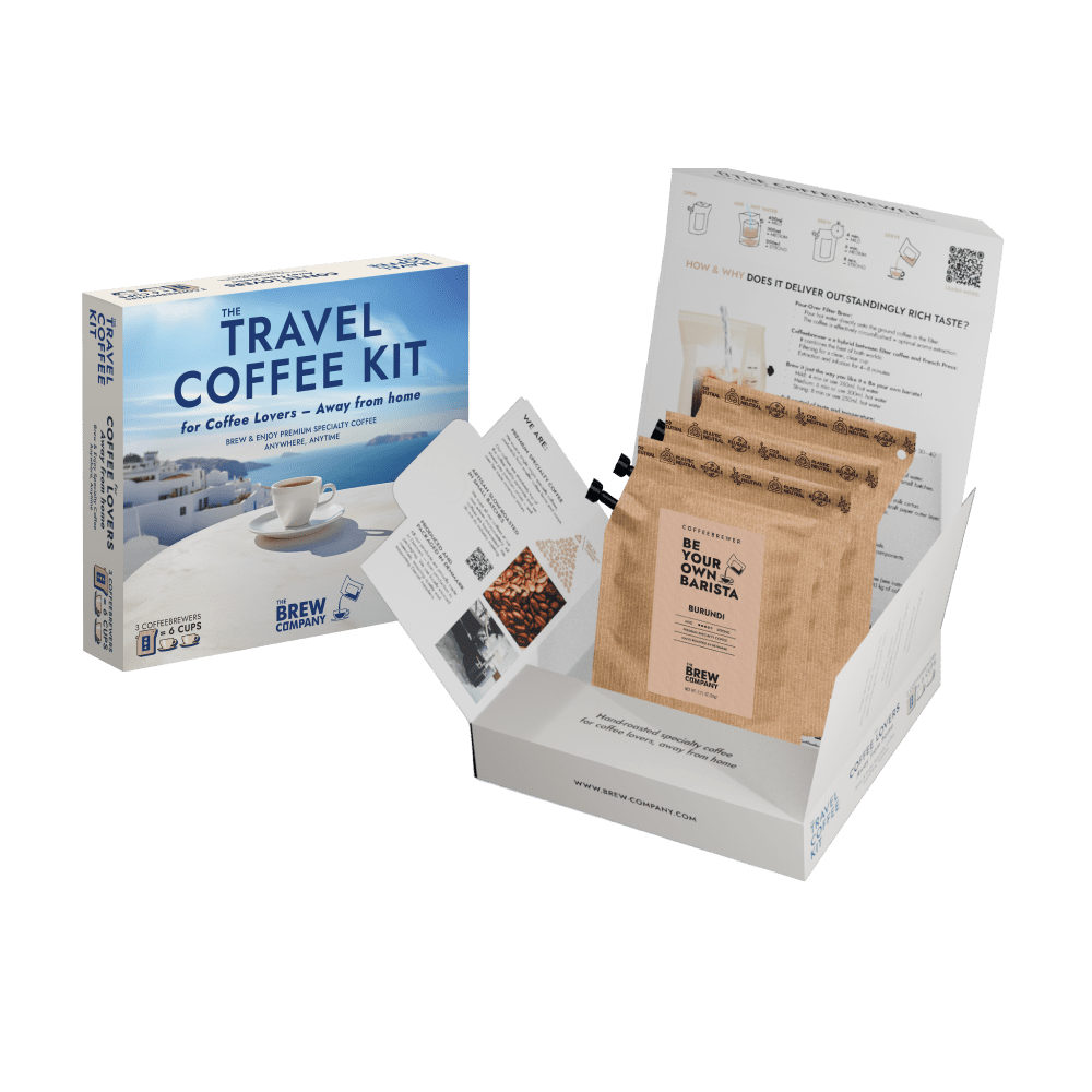 SPECIALTY COFFEE TRAVEL KIT GREECE 3 PCS GIFT BOX