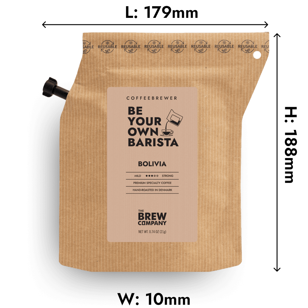 Bolivia Coffeebrewer specialty coffee bag with single origin Bolivian coffee for easy portable brewing and outdoor coffee experience